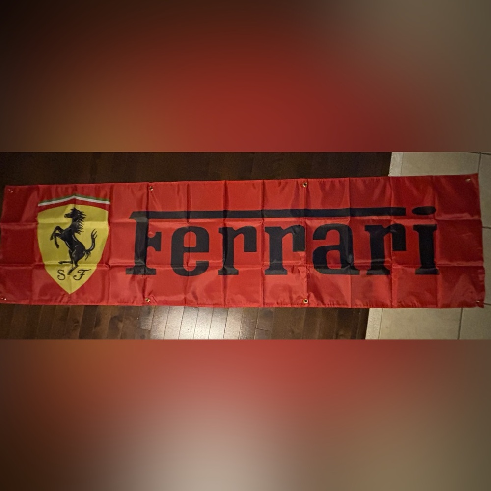 Ferrari Red and Black Banner